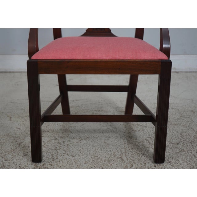 Brown Set of 8 Baker or Kittinger Quality Mahogany Dining Room Chairs For Sale - Image 8 of 12