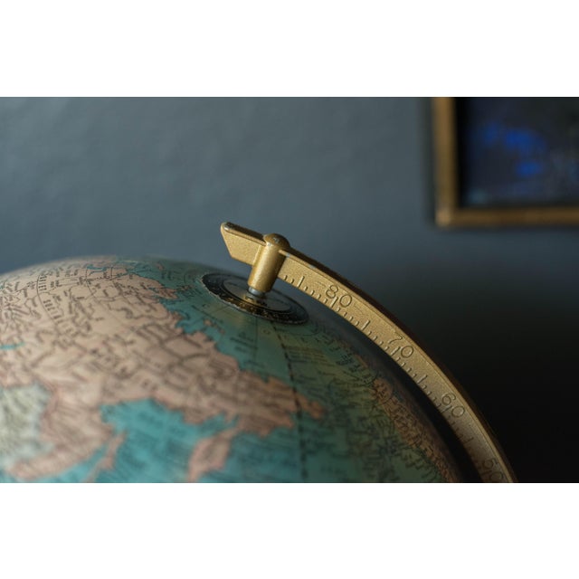 George F. Cram Mid Century Modern Cram's Imperial World Desktop Globe on Stand For Sale - Image 4 of 8