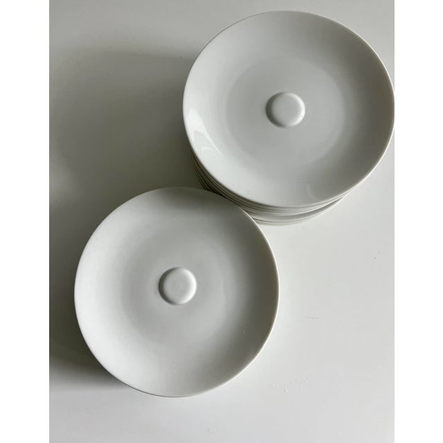Modern 1990s Mikaela Dorfel Mono Germany Gemiini Porcelain Saucers/Bread+Butter Plates - Set of 12 For Sale - Image 3 of 6