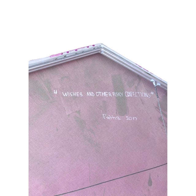 2010s Camille Patha (1938–2023) "Wishes and Other Risky Confections" Large Pink Magenta Abstract Colorist Painting, 2017 For Sale - Image 5 of 5
