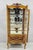 Vintage French Baroque Style Carved Wood & Glass Curio China Display Cabinet For Sale - Image 12 of 16