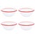 Crow Canyon Home Enamelware, Vintage 20 oz. Cereal Bowls in White with Red Rim - Set of 4 For Sale In San Francisco - Image 6 of 6