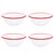 Crow Canyon Home Enamelware, Vintage 20 oz. Cereal Bowls in White with Red Rim - Set of 4 For Sale In San Francisco - Image 6 of 6