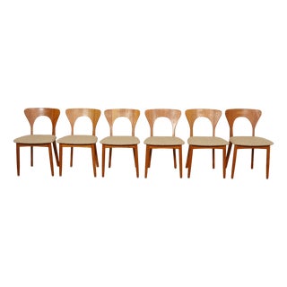 Teak Peter Dining Chairs by Niels Koefoed for Koefoeds Hornslet, Set of 6 For Sale