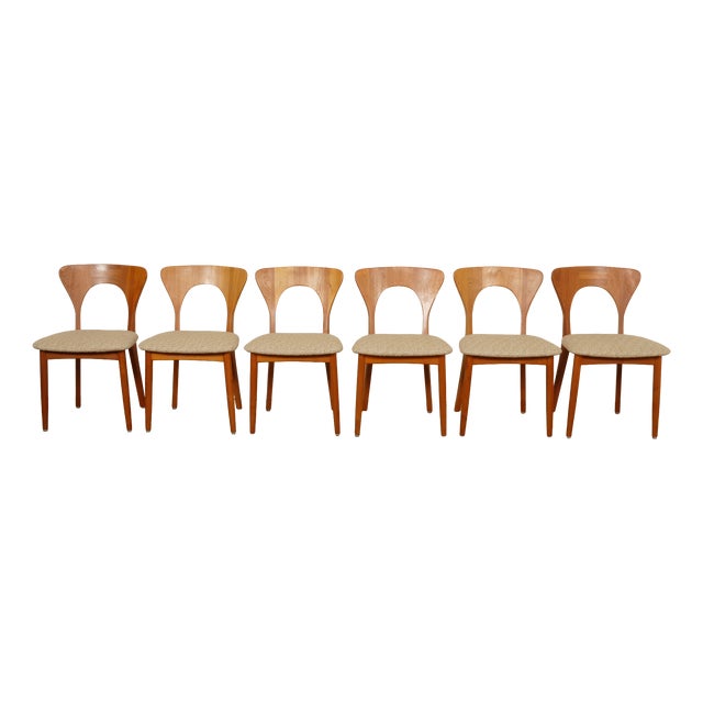 Teak Peter Dining Chairs by Niels Koefoed for Koefoeds Hornslet, Set of 6 For Sale