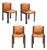 300 Chairs in Wood and Sørensen Leather by Joe Colombo for Karakter, Set of 4 For Sale
