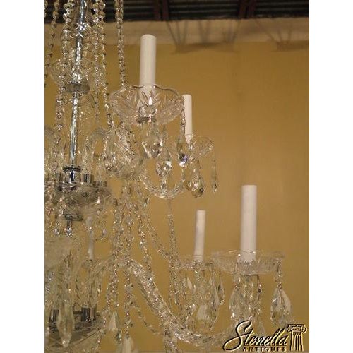 Chrome Stunning Traditional 12 Arm 2 Tiered Crystal Prism Chandelier For Sale - Image 8 of 9