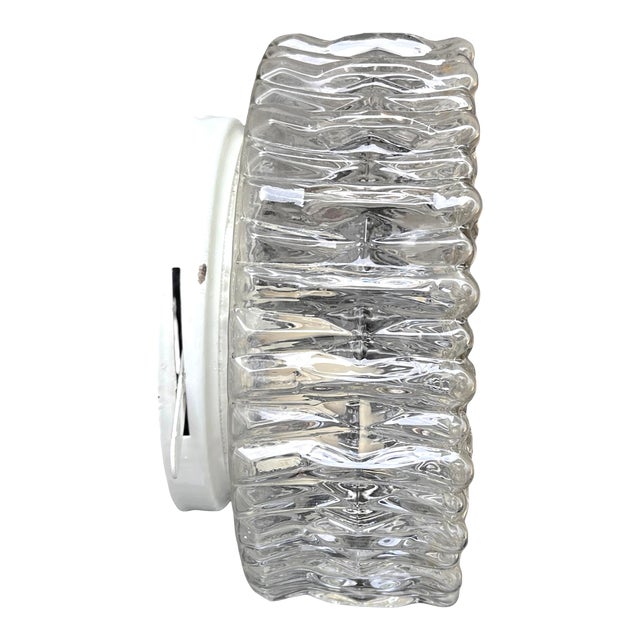 Glass Ceiling Lamp or Wall Lamp of the Fabryki Materiałów Światłoczułych Foton Prl, 1980s. For Sale