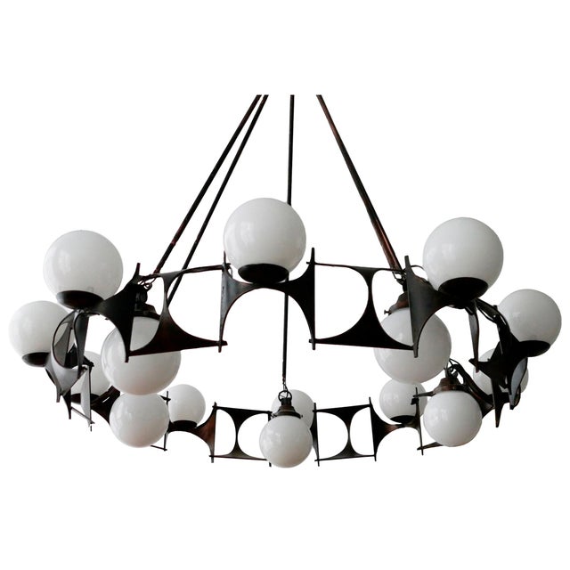 Brutalist Style Chandelier, 1950s For Sale - Image 17 of 17