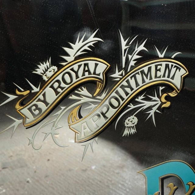 Large Antique John Dewar Whiskey Pub Mirror, 1890s For Sale - Image 4 of 7