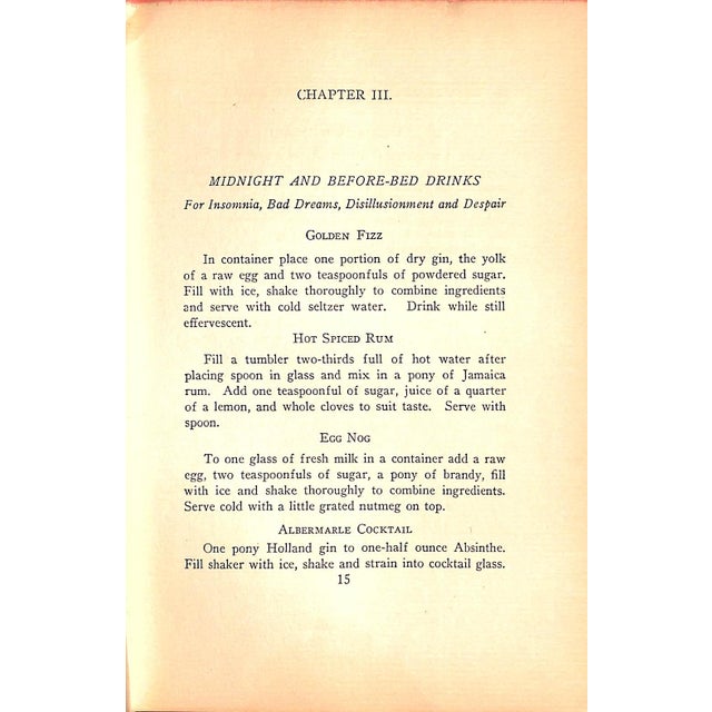 "Cheerio! A Book of Punches & Cocktails How to Mix Them" 1928 Charles Formerly of Delmonicos For Sale - Image 4 of 10