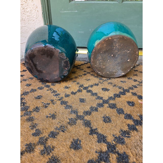 Chinese Antique Green Vase, Pair For Sale - Image 4 of 6
