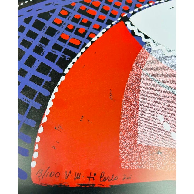 Vittorio Maria Di Carlo, Composition, Silkscreen on Aluminum, 1970s For Sale - Image 4 of 5
