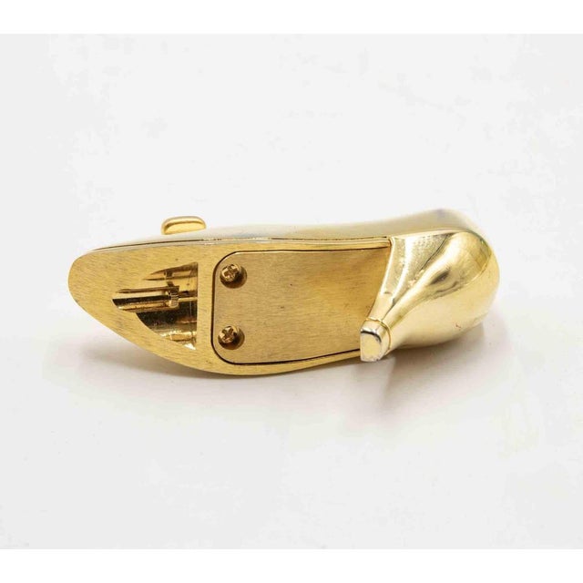 Metal and Glass Shoe-Clock from Bucherer, Europe, 1970s For Sale - Image 6 of 7