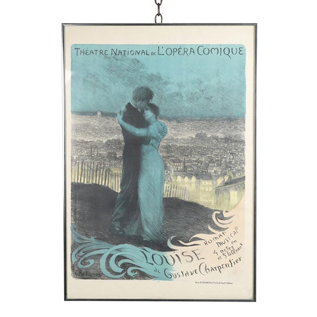 Framed French Art Nouveau Theatre National Print | Chairish