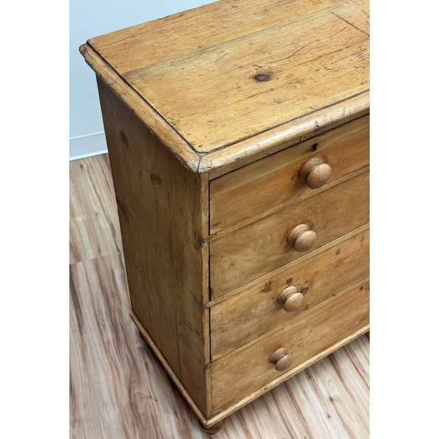 Antique English Victorian Pine Chest of Drawers For Sale - Image 10 of 15