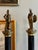 Pair of Grand Tour Marble Column Statues With Neoclassical Figures, Late 1800’s For Sale - Image 4 of 11
