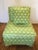 Lime Green & White Slipper Chairs- a Pair For Sale - Image 9 of 13