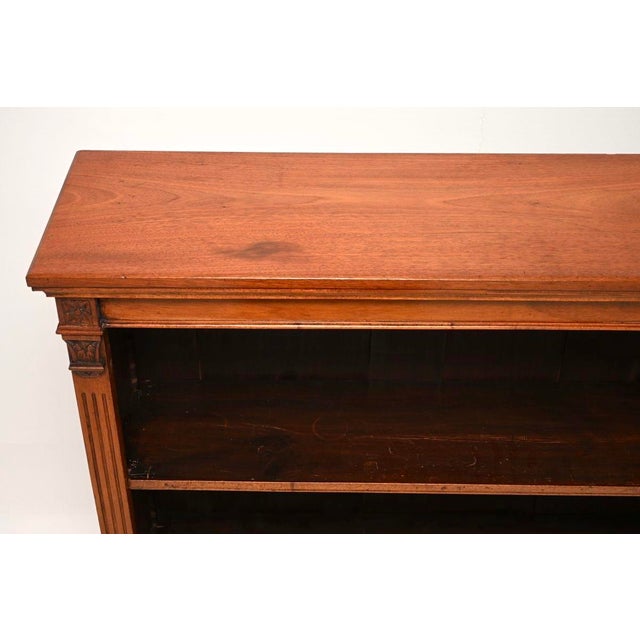 Late 19th Century Antique Victorian Open Bookcase, 1880 For Sale - Image 5 of 9