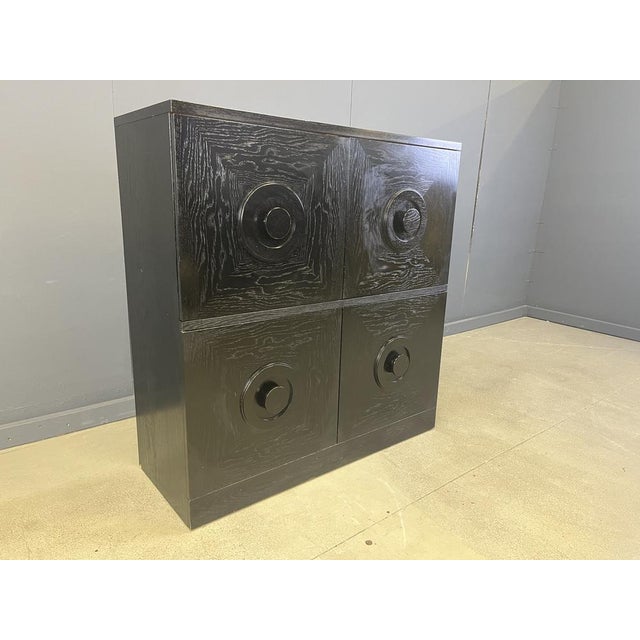 Brutalist Black Bar Cabinet, 1970s For Sale - Image 6 of 11