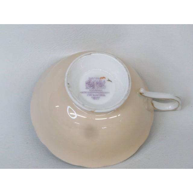 Mid 20th Century Vintage Paragon Fine Bone China Nasturtium Black Floral England Tea Cup 4697b For Sale - Image 5 of 11