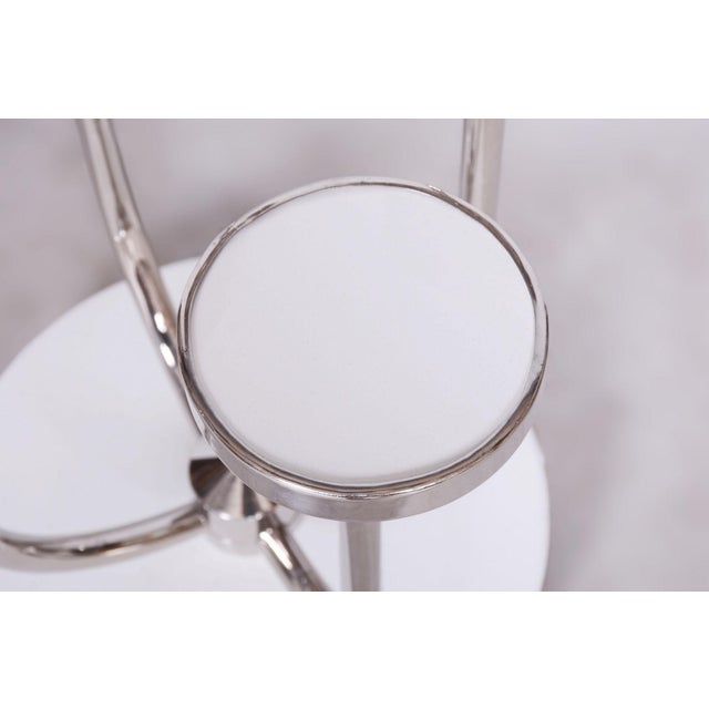 Silver Bauhaus Flower Stand in Chrome-Plated Steel from Vichr a Spol, Czechia, 1930s For Sale - Image 8 of 9