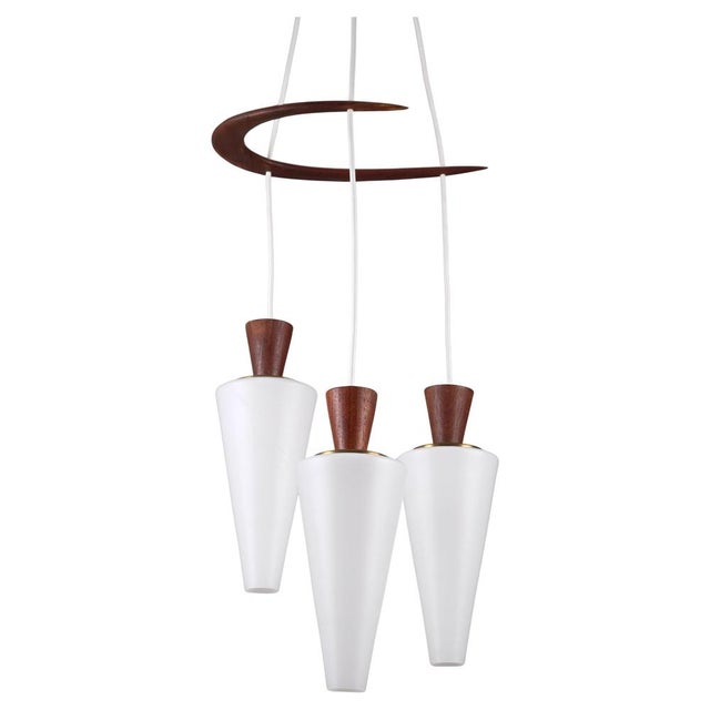 Red Swedish Modern Glass Pendant, 1950s For Sale - Image 8 of 8