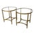 Neoclassical Pair of Neoclassical Style Gilt Metal and Glass Side Tables For Sale - Image 3 of 4