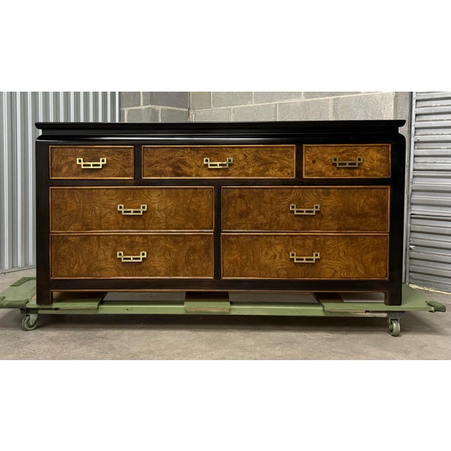 Vintage Campaign Lowboy by Henredon For Sale - Image 10 of 10