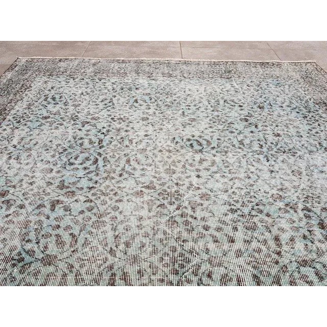 1960s Light Blue Vintage Anatolian Carpet For Sale - Image 6 of 10