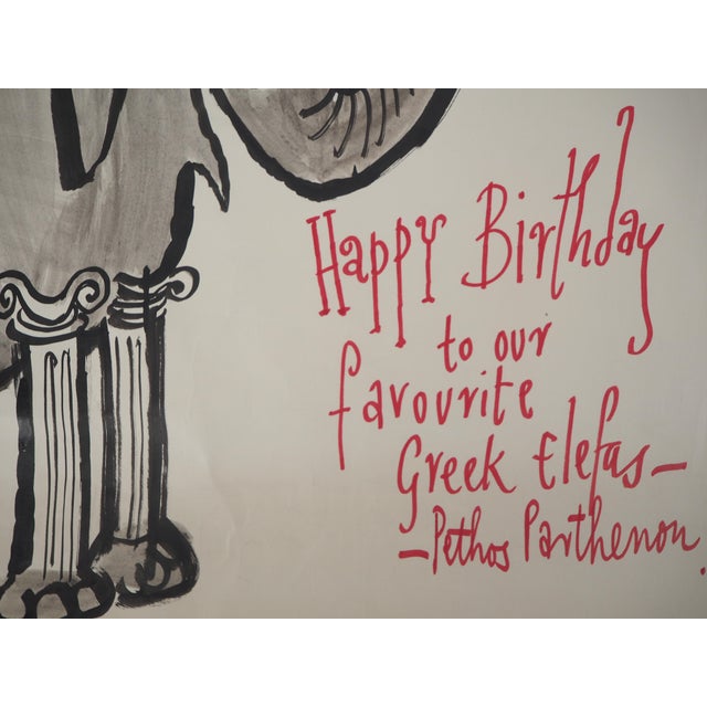 Elephant Grec Drawing by Ronald Searle For Sale - Image 4 of 8