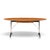 Imperial Mid Century Oval Walnut and Chrome Desk This desk measures: 72 wide x 40.25 deep x 29.5 high, with a chair...