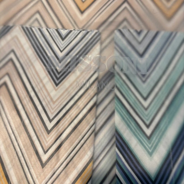 2020s New Missoni Trevor Aqua Blue Queen Duvet Cover & Shams Set Made in Italy For Sale - Image 5 of 13