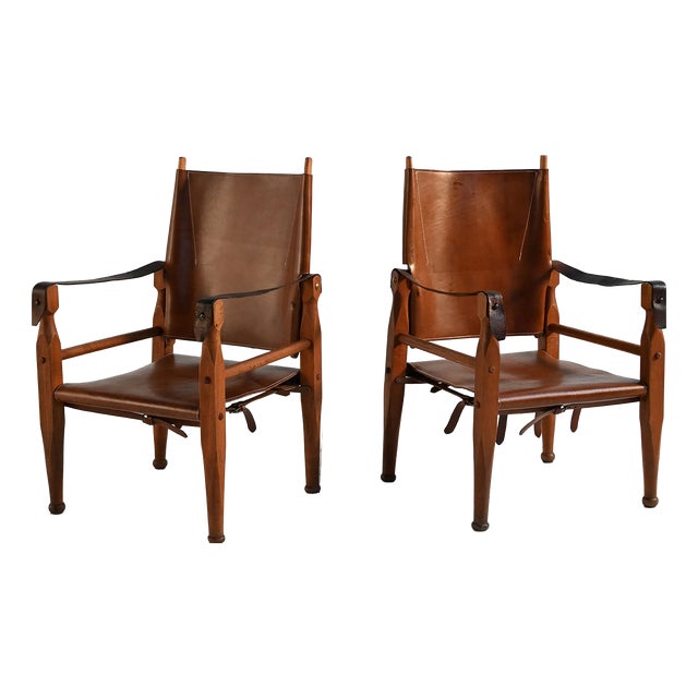Safari Chairs, 1950s, Set of 2 For Sale