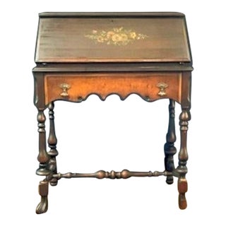 1910s Antique Hand Painted Hideaway Desk For Sale