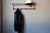 Vintage Wall-Mounted Coat Rack in Black Metal and Brass, 1950s For Sale - Image 3 of 12