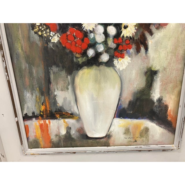 French 1970s “Oil Painting “French Floral Painting “, Framed For Sale - Image 3 of 7