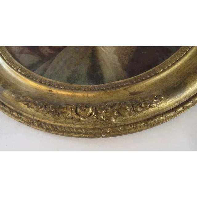 Mid 19th Century Reverse Painted Portraits of Young Girls, Framed - a Pair For Sale In Denver - Image 6 of 8