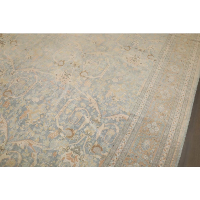 Early 20th Century Antique Zabihi Collection Brown Soft Blue Persian Tabriz Rug For Sale - Image 5 of 12
