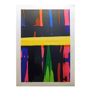Ed Felix Borasio "Eclipse" Hand Signed Art Serigraph Abstract Color