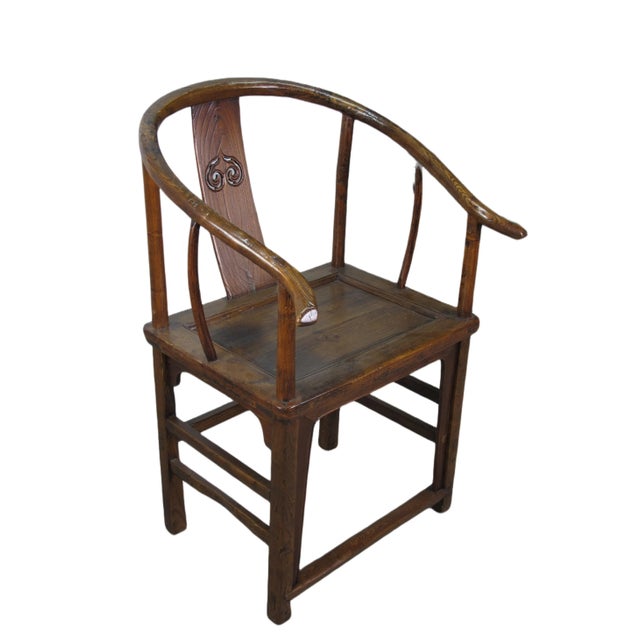 Antique Chinese Round Back Arm Chairs For Sale - Image 4 of 11
