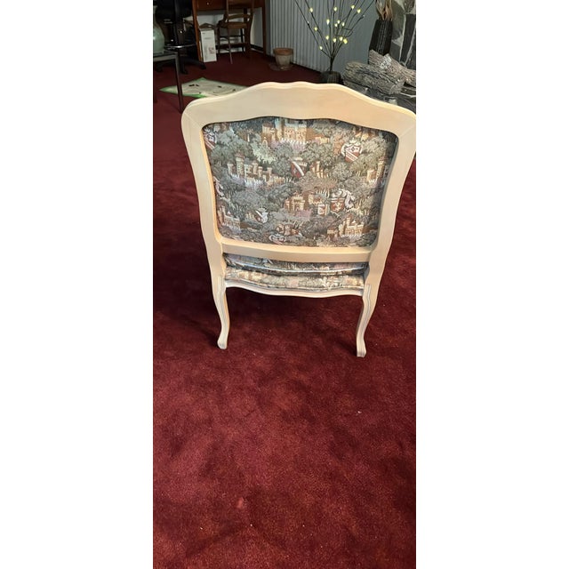 Mid-Century Modern 1960s Louis XV Embroidered Armchairs Engraved - Set of 2 For Sale - Image 3 of 17