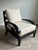 Pair of Late 20th Century Scroll Arm Lounge Chairs in Ebonized Wood For Sale In Charlotte - Image 6 of 7