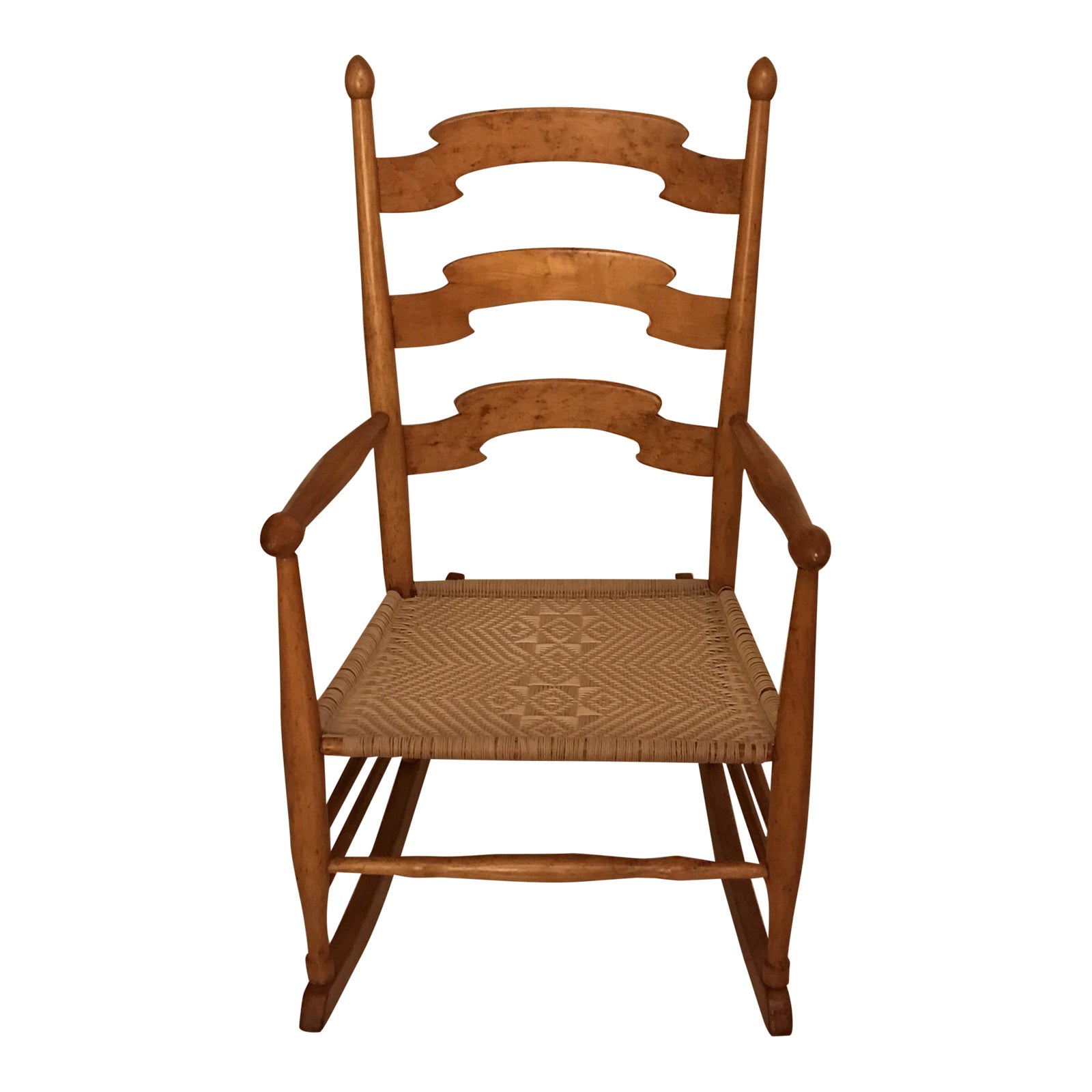 Shaker Ladder Back Style Armed Rocking Chair Chairish