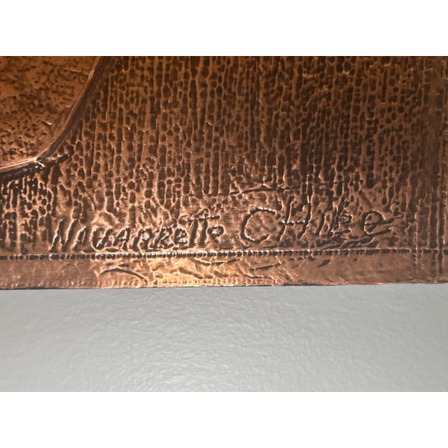 Mid 20th Century Oswaldo Guayasamin (1919-1999), Midcentury/Postmodern, Hand Tooled Copper Alloy Relief Sculpture, Signed For Sale - Image 5 of 6