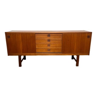 C. 1960s Swedish Teak Credenza by Erik Worts For Sale