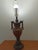 Amber 1990s Tuscan Marbled Amber & Bronze Scroll Table Lamp — Old World Revival For Sale - Image 8 of 17