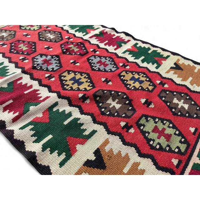 Vintage Artisan-Crafted Balkan Hercegovina Rug, 1960s For Sale - Image 5 of 9