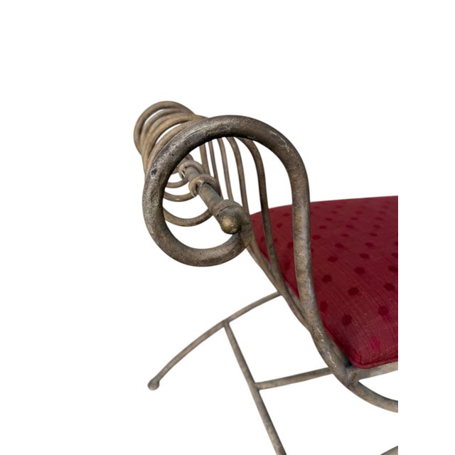 Mid-Century Modern Vintage Neoclassical Bench For Sale - Image 3 of 10