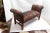 Chippendale 1990s Upholstered Rolled Arm Window Bench For Sale - Image 3 of 6
